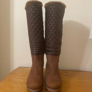 Cougar Brown Quilted Winter Boots